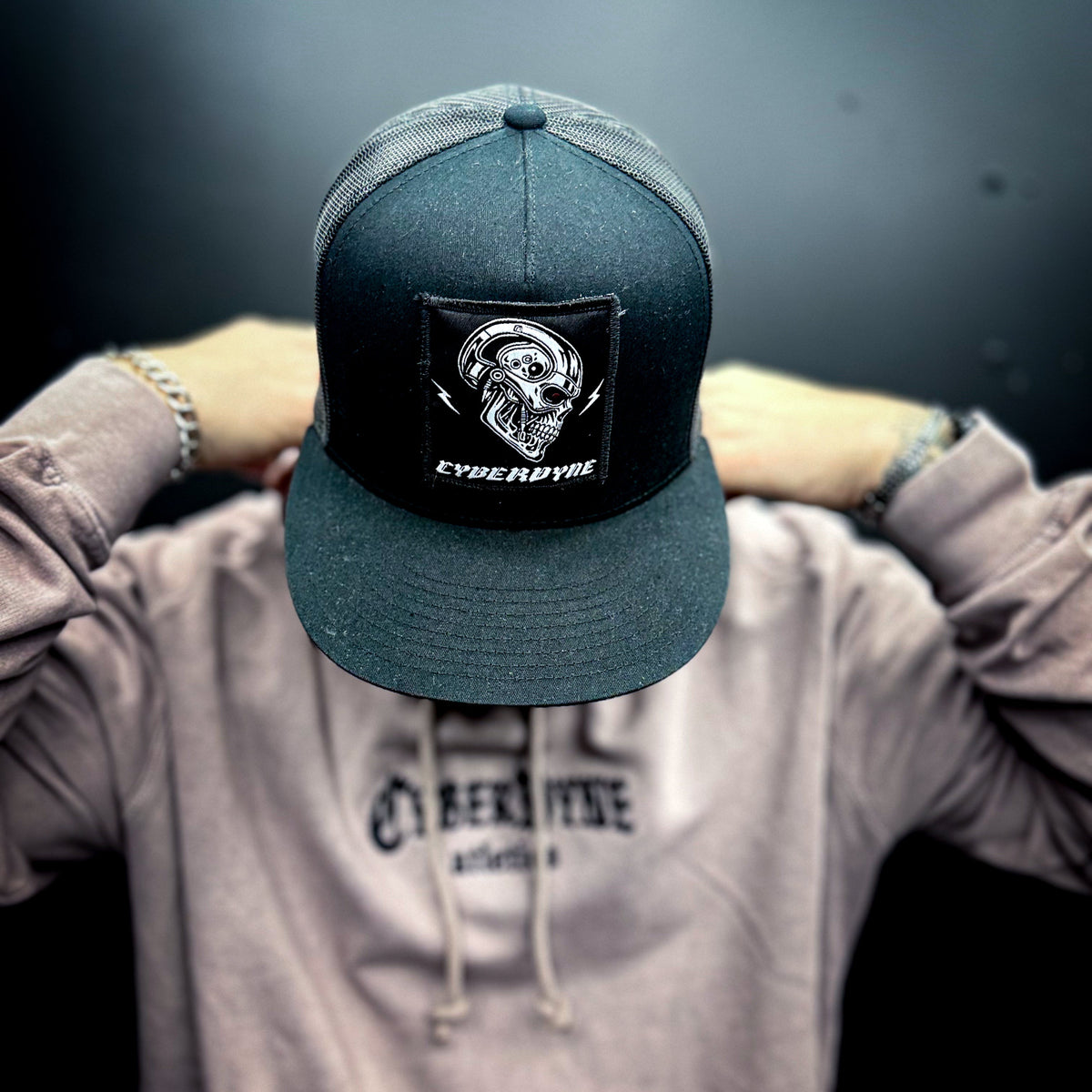 Cyber Skull Patch Trucker