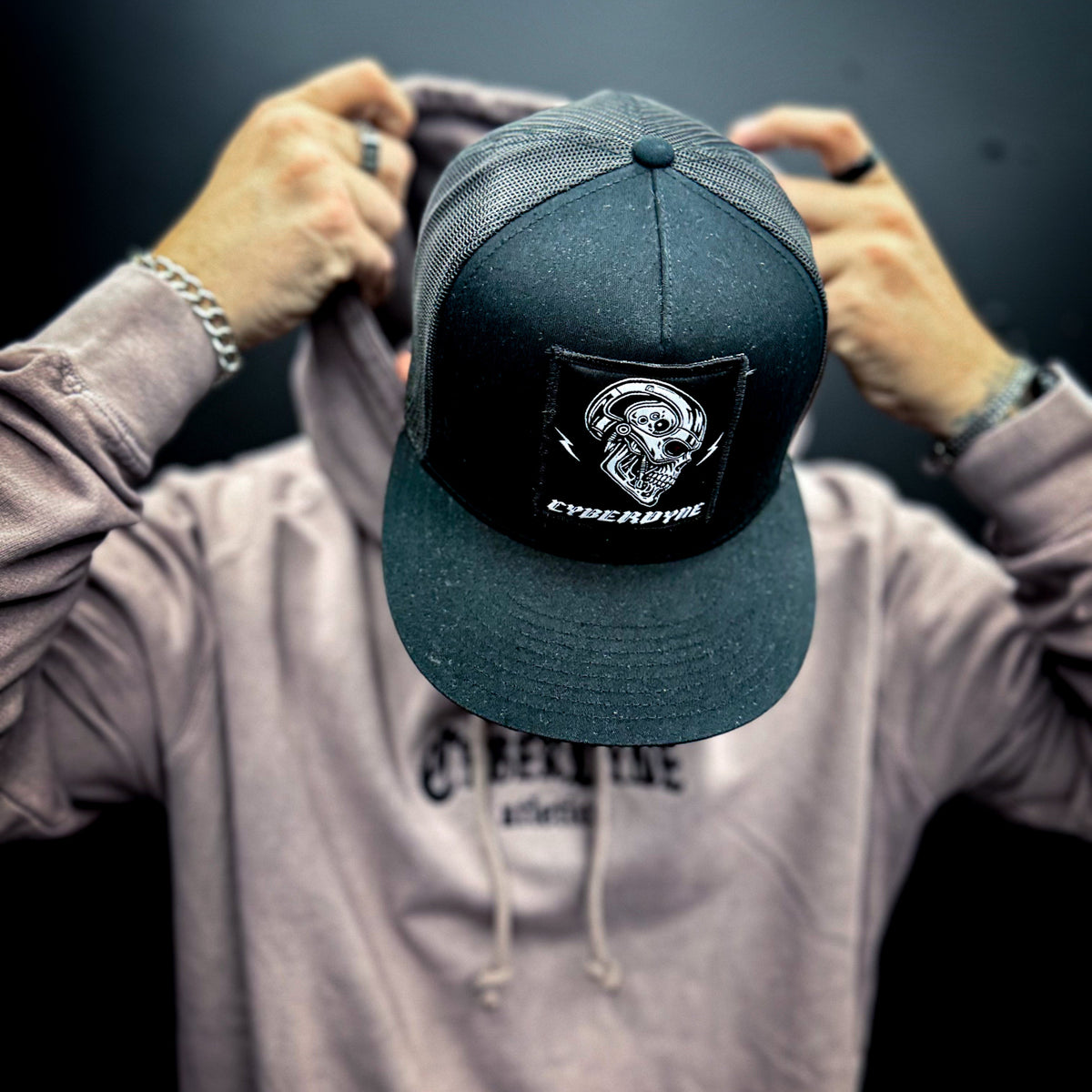 Cyber Skull Patch Trucker
